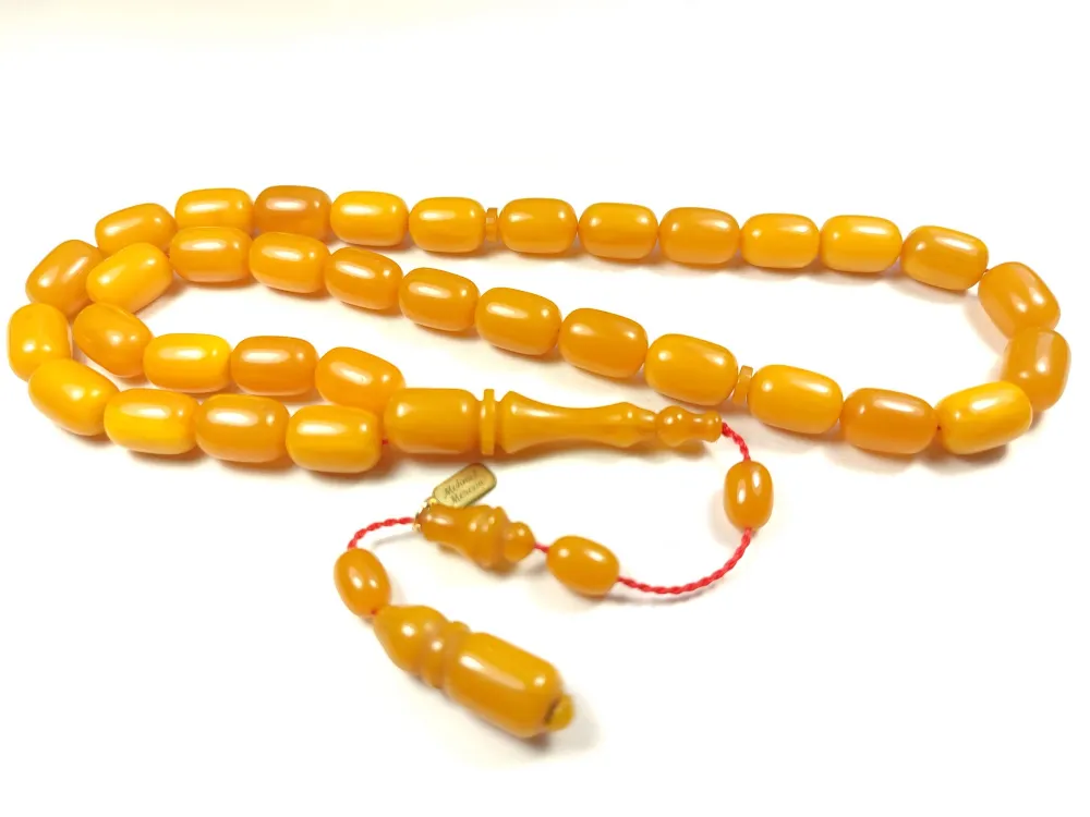 Mehmet Mercan Usta Eseri̇ İmzalı Aykırı Renk Sıkma Kehri̇bar küçük resim 3