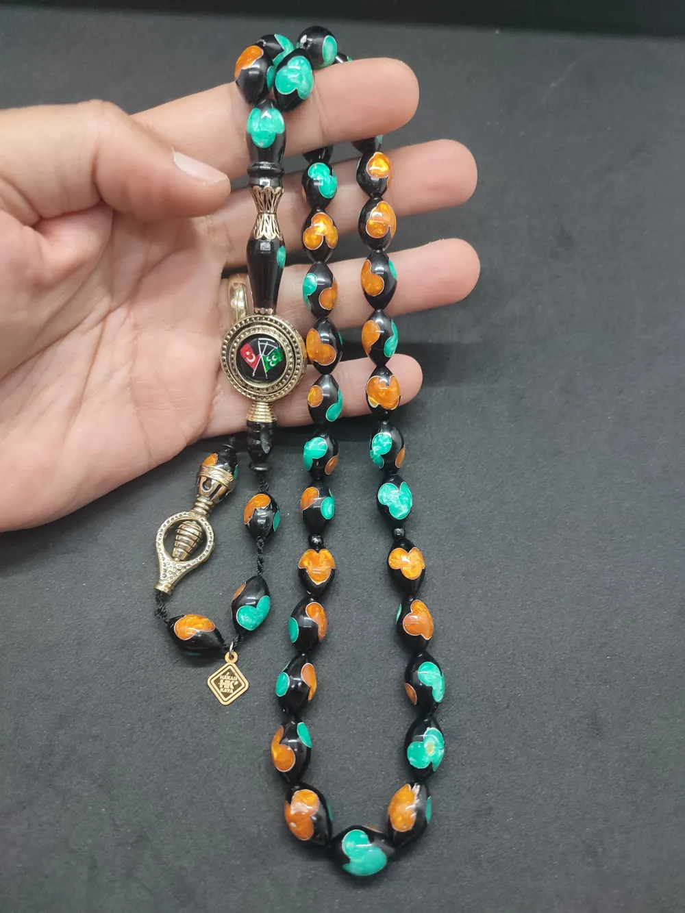 Hakan Kaya Usta  El İşçi̇li̇kli̇ Ağır Gümüş Nakkaşlı İri̇ Boy Malahi̇t İşlemeli̇  Kuka küçük resim 4