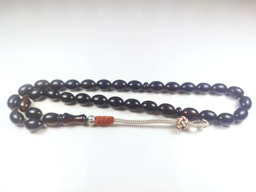 Darabacı Abdullah Usta Eseri̇ Trabzon Kazazi̇ye Püskül 3 Kat Ci̇lalı Sıkma Kehri̇bar küçük resim 3