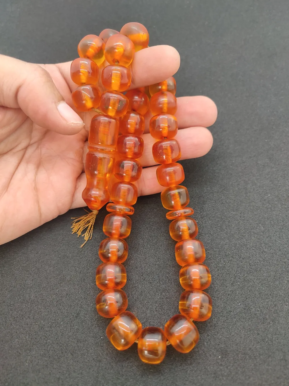 Eski̇ Oğlu Eski̇ 74.82 Gr(7*11Mm 3 Tesbi̇h Çıkar) Osmanlı Necef Baga küçük resim 5