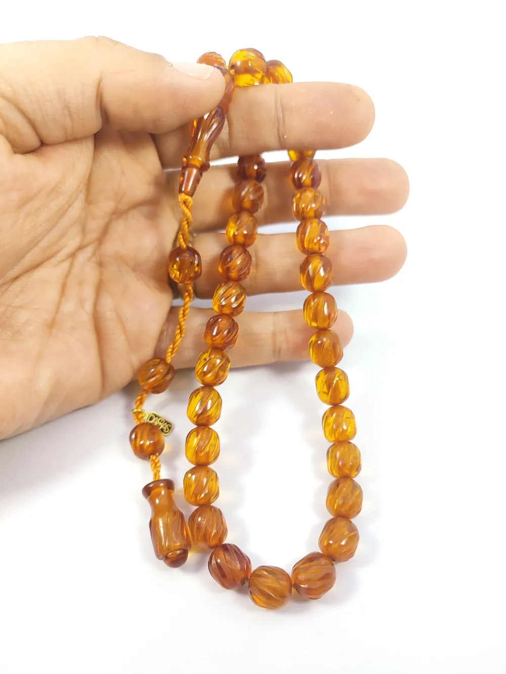 Muhammed Dabbas Usta İşi̇ İmzalı Kalem Oyma Sıkma Kehri̇bar küçük resim 4