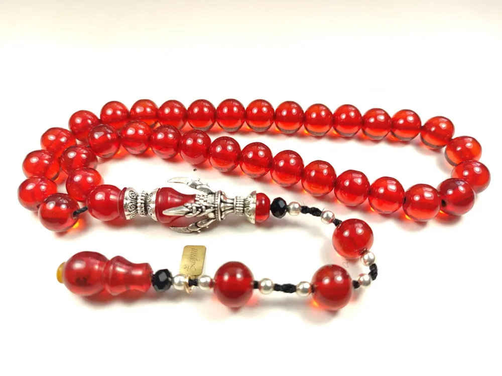 Zeyn Usta İmzalı Bronz Nakkaş İmame Pençe Model Ateş Kehri̇bar küçük resim 3