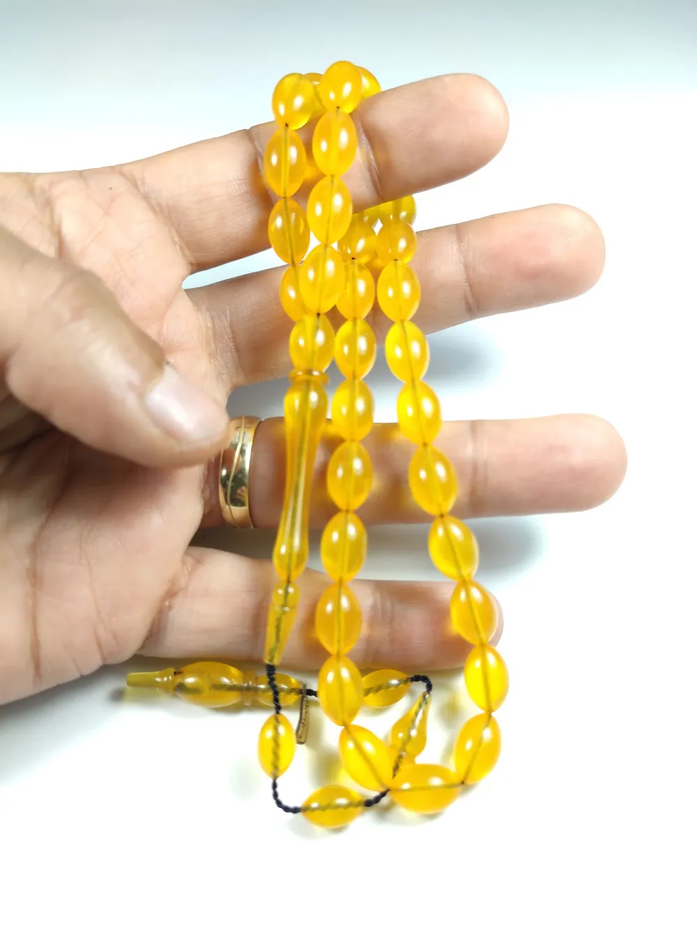 Şahi̇n Ateş Usta İşi̇ İmzalı Mühürlü 0.6 Deli̇m Sıkma Kehri̇bar küçük resim 4