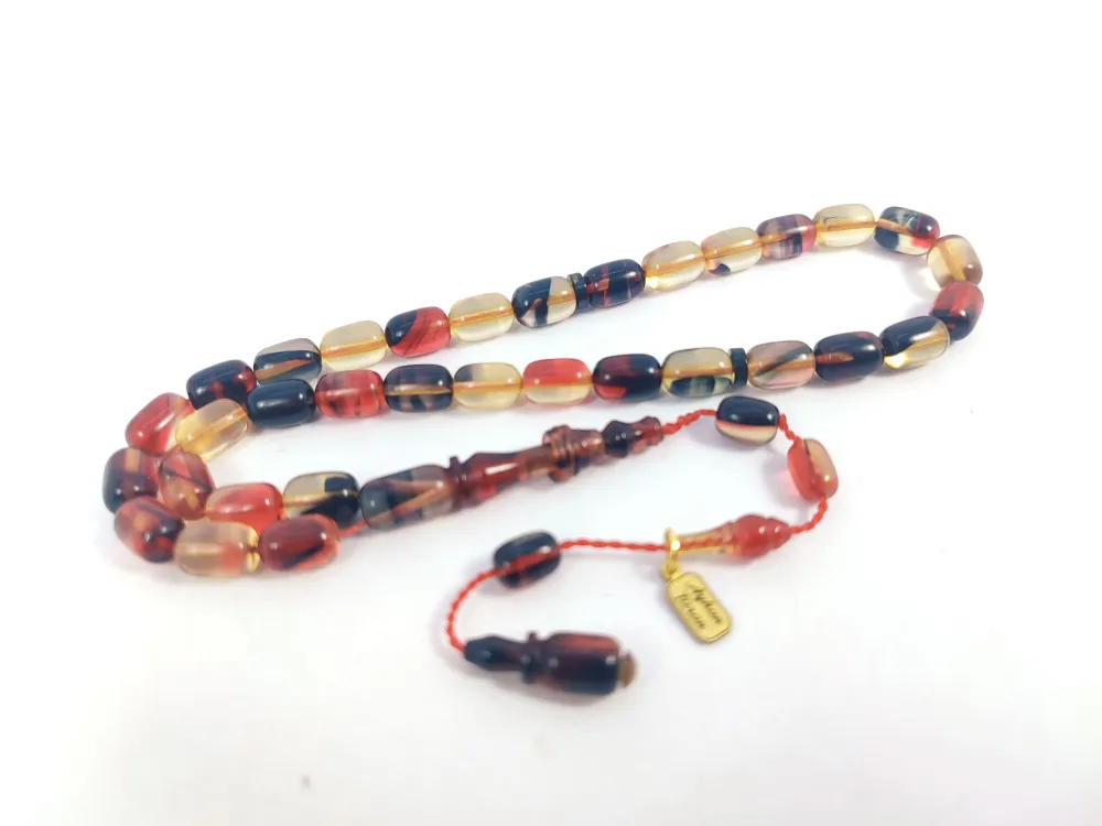 Ayhan Turan Usta Eseri̇ 0.6 Mm Deli̇m Halkalı İmame Tam El Boy Ateş-İ Kehri̇bar küçük resim 2