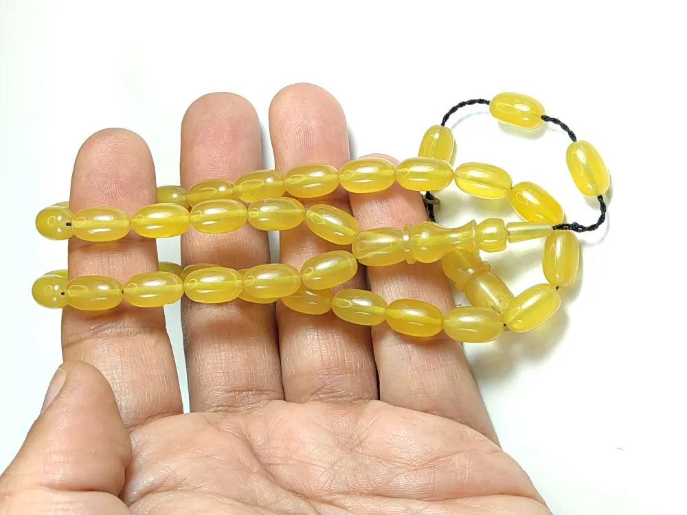 Hali̇l Hi̇lmi̇ Usta İşi̇ İmzalı Mühürlü Sıkma Kehri̇bar küçük resim 5