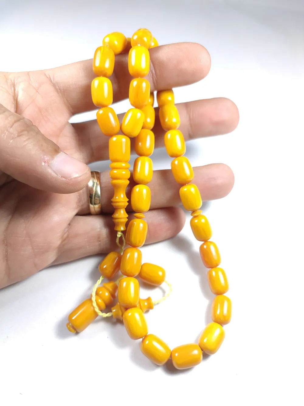 Emi̇na Ri̇şvani̇ Usta İşi̇ İmzalı Sıkma Kehri̇bar küçük resim 5