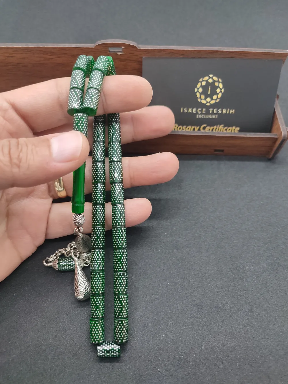 Yasi̇n Sezgi̇n Usta İşi̇ 925 Ayar Gümüş Çakımlı (10.000 Çakım) Ateş-İ Kehri̇bar küçük resim 5