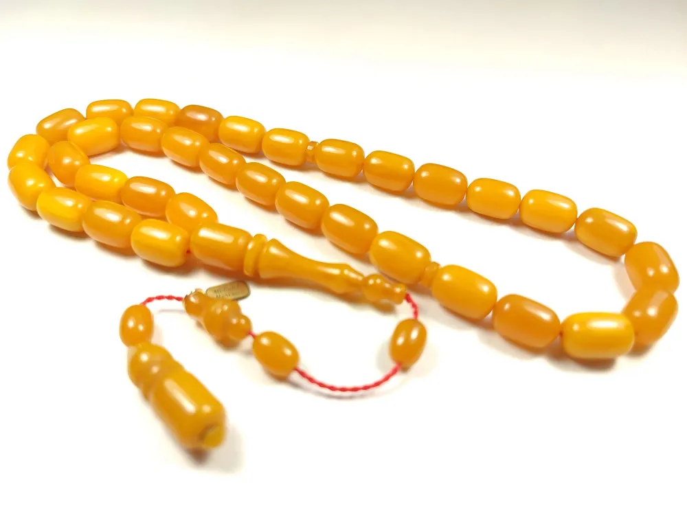 Mehmet Mercan Usta Eseri̇ İmzalı Aykırı Renk Sıkma Kehri̇bar