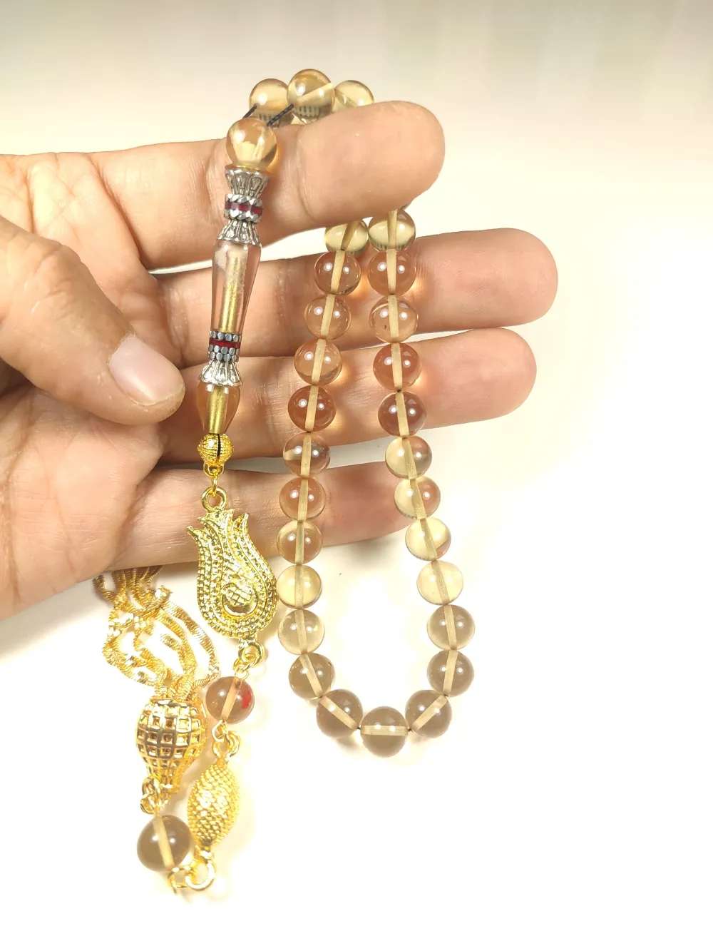 Şevket Alkan Usta Eseri̇ 925 Ayar Gümüş Nakkaş Alman Zar Kehri̇bar küçük resim 5