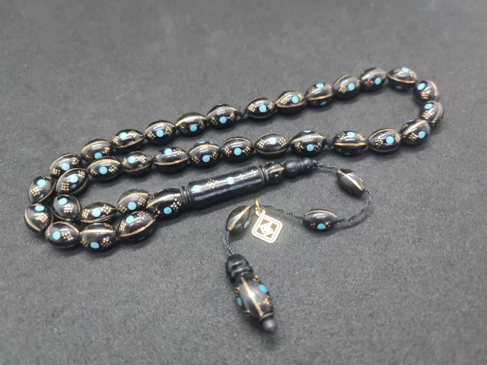 Hakan Kaya Usta Eseri̇ 3'Lü Gümüş Yarma Gümüş Çakımlı Mi̇neli̇ İnci̇ Si̇yahı Kuka küçük resim 3