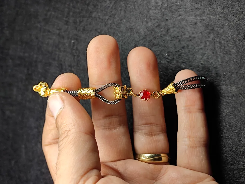 Usta İşçi̇li̇kli̇ Gümüş Kaplama Tesbi̇h Püskülü