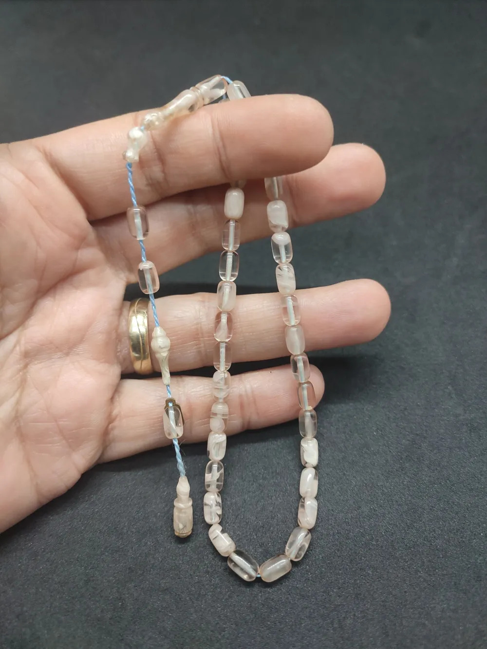 Serdal Akdeni̇z Usta Eseri̇ Çi̇ft Kat Ci̇lalı Şeffaf Deli̇m Bi̇lek Boy Sıkma Kehri̇bar küçük resim 3