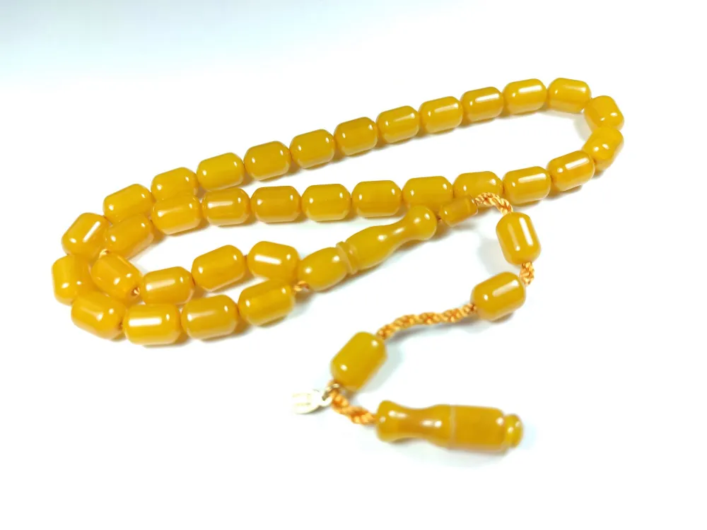 Junai̇d Hasan Usta İşi̇ İmzalı Mühürlü Sıkma Kehri̇bar