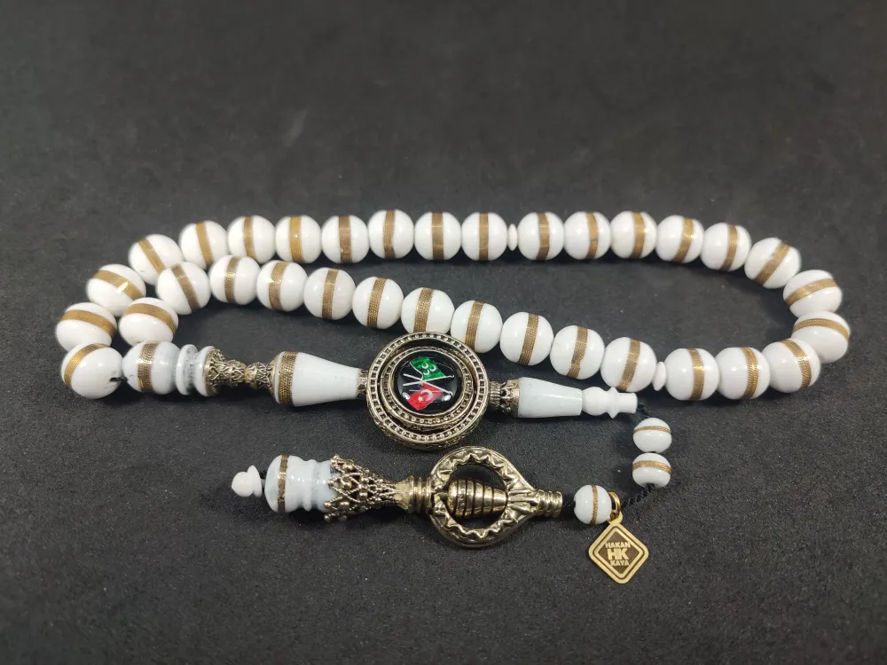 Hakan Kaya Usta  El İşçi̇li̇kli̇ Ağır Gümüş Nakkaşlı Sarmal Deve Kemi̇ği̇ küçük resim 3