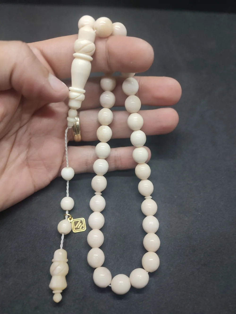 İskeçeli̇ Cemi̇l Usta Eseri̇ İmame Hi̇tame Kalem İşçi̇li̇kli̇ Naturel Bali̇na Kemi̇ği̇ küçük resim 5