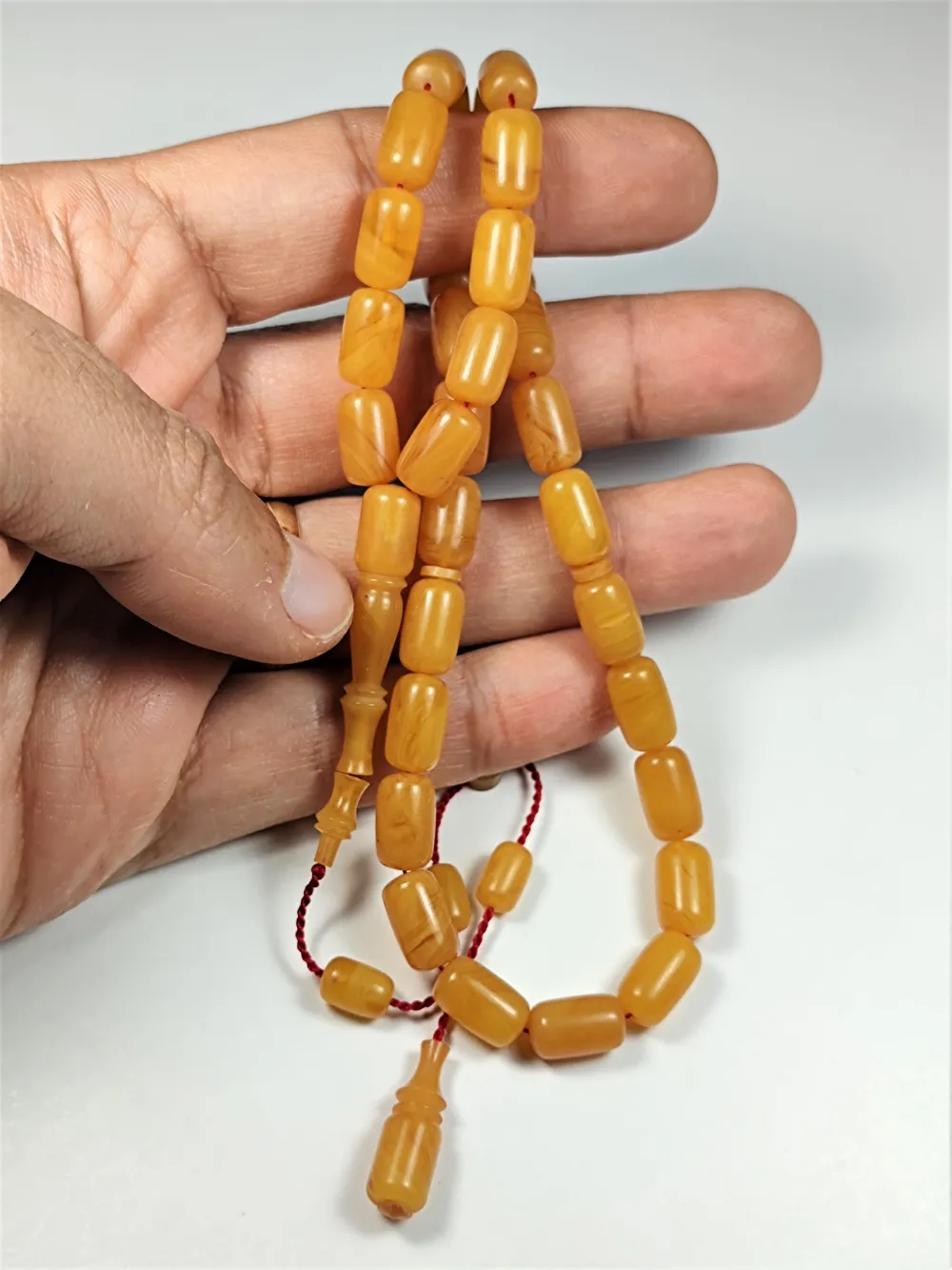 Mehmet Sancaktar Usta İşi̇ İmzalı Mühürlü İmame Oturtma  Sıkma Kehri̇bar küçük resim 5