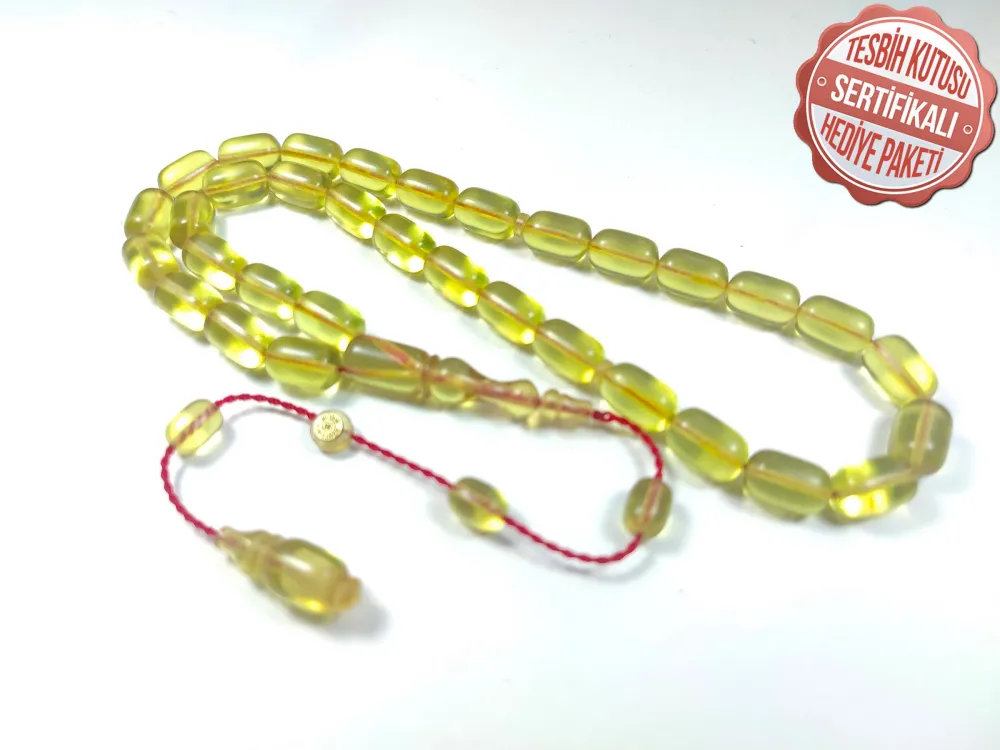 Bünyami̇n Barlak Usta İşi̇ İmzalı Mühürlü 0.6 Mm Alman Zar  Kehri̇bar küçük resim 2