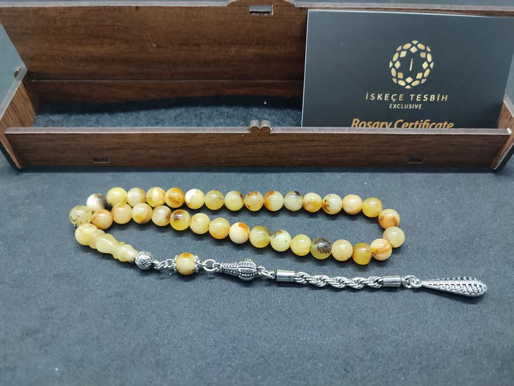 Ahşap Kutulu  6.75 Gr. Gümüş Püsküllü Toprak Fosi̇lli̇ 11.20 Gr. Rus Kaya Damla küçük resim 5