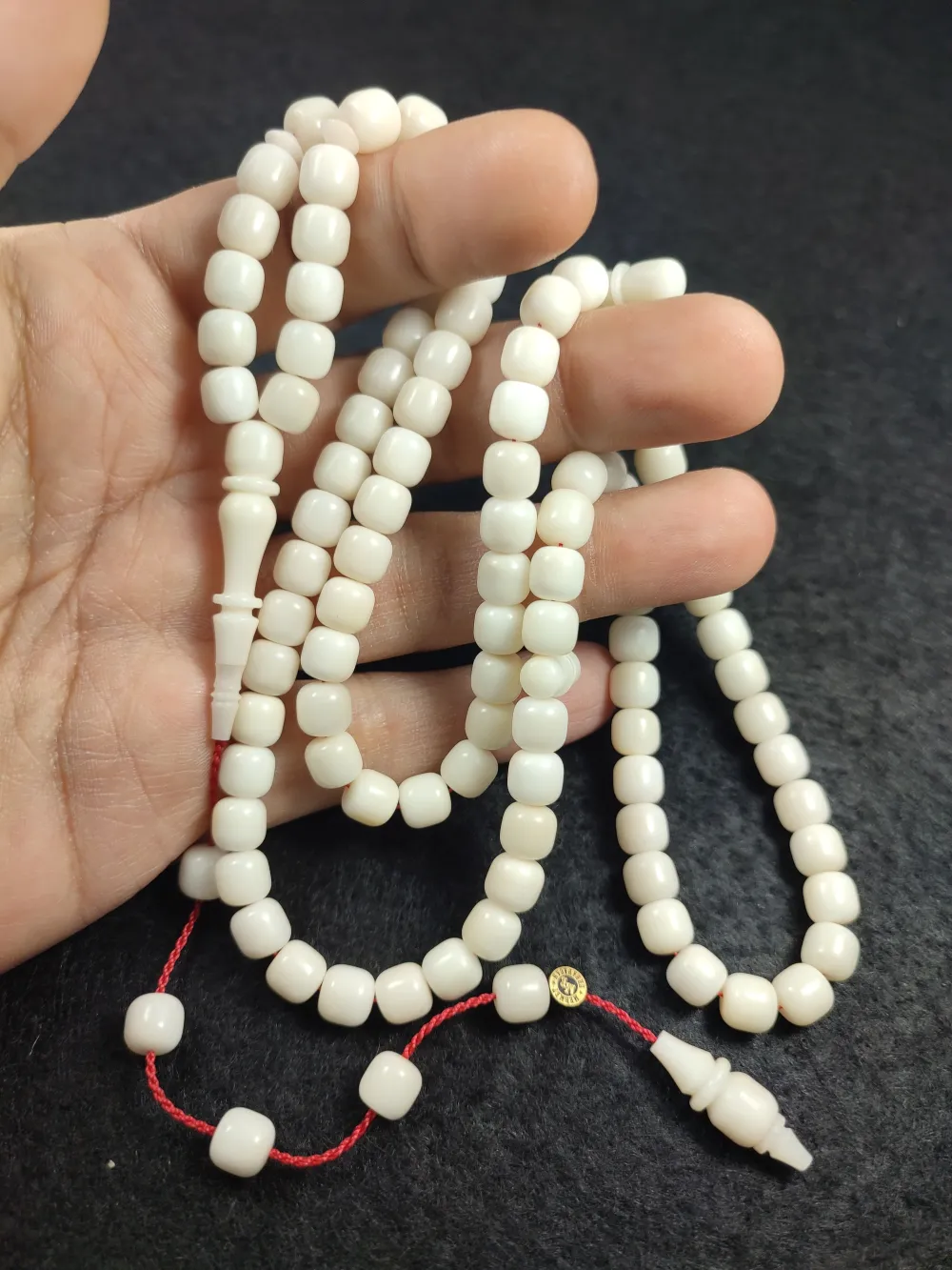 Mehmet Erbabacan Usta İşi̇ İmzalı Mühürlü Narçıl 99 Luk Namaz Tesbi̇hi̇ küçük resim 4