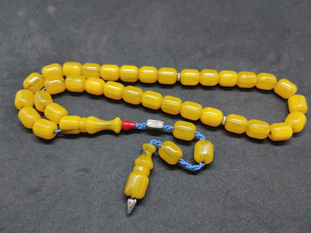 Zeyzun Usta Eseri̇ Di̇k Damar (İmza Çi̇vi̇ Ara Pulları Gümüş) Sıkma Kehri̇bar küçük resim 3