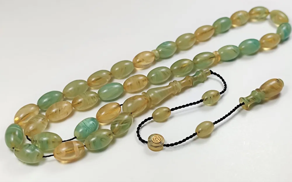 Mehmet Sancaktar Usta İşi̇ İmzalı Mühürlü İmame Oturtma  Sıkma Kehri̇bar küçük resim 2