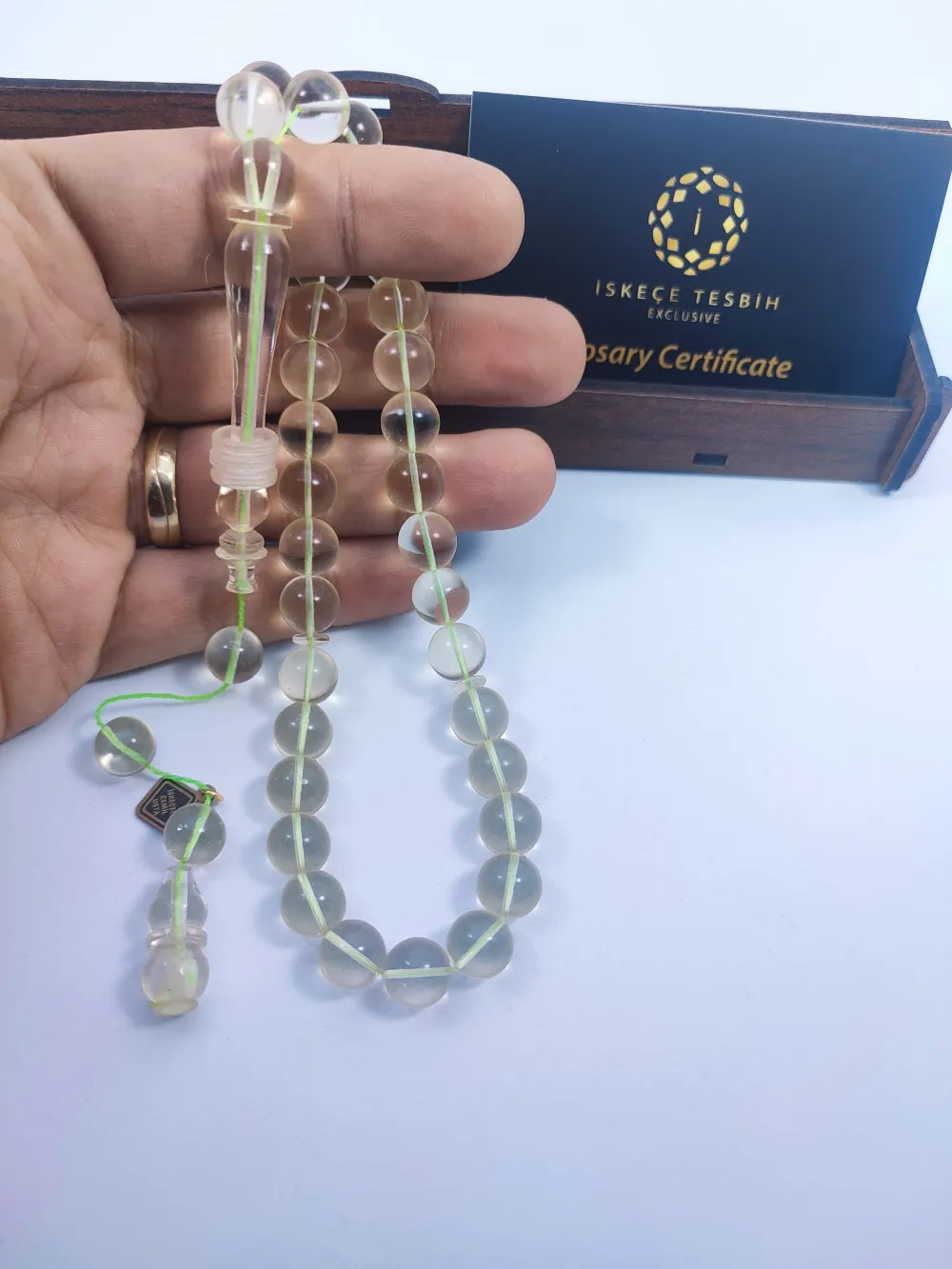 İskeçeli̇ Cemi̇l Usta Eseri̇ 22.50 Gr. Halkalı İmame 0.6 Deli̇m Şeffaf Su Damlası küçük resim 5