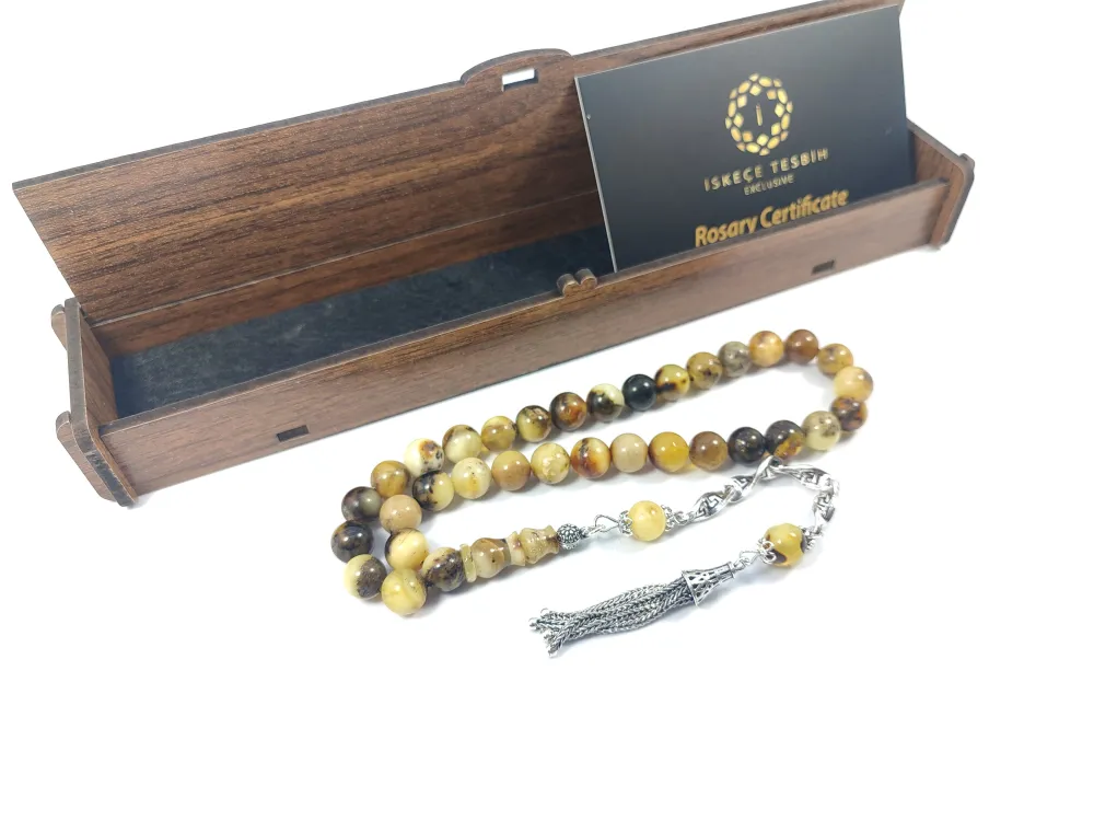 Gümüş Püsküllü İskeçeli̇ Cemi̇l Usta Eseri̇ 11.05 Gr. Toprak Fosi̇lli̇  Kaya Damla küçük resim 3