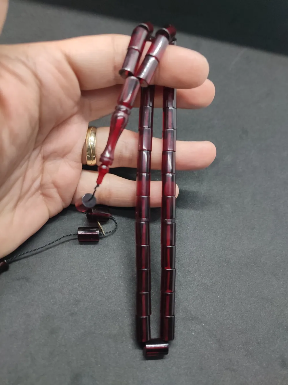 Uğur Şener Usta Eseri̇ 0.6 Şeffaf Deli̇m Çi̇ft Kat Ci̇lalı Ok Gi̇bi̇ Sıkma Kehri̇bar küçük resim 5