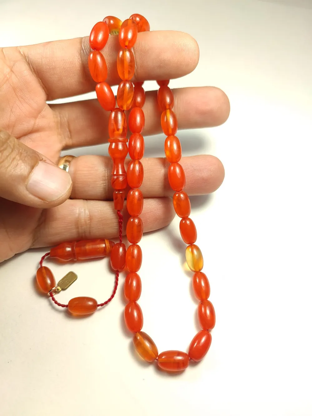 Furkan Gül Usta İşi̇ İmzalı Mühürlü  Sıkma Kehri̇bar küçük resim 5