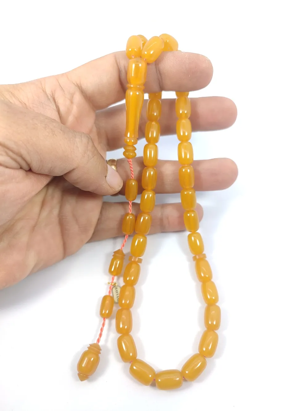 Hayyani̇ Usta İşi̇ İmzalı Rengi̇n Zi̇rvesi̇ Sıkma Kehri̇bar küçük resim 5