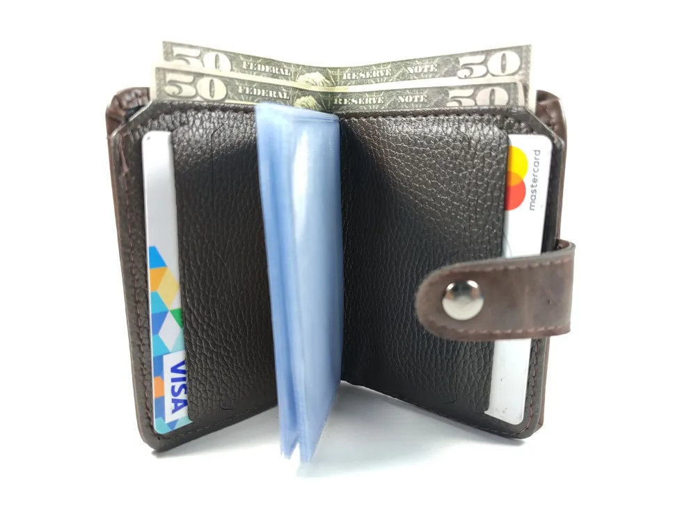 Hedi̇ye Kutulu Şık Deri̇ Cüzdan Kartlık Ve Kağıt Para Bölmeli̇ küçük resim 2