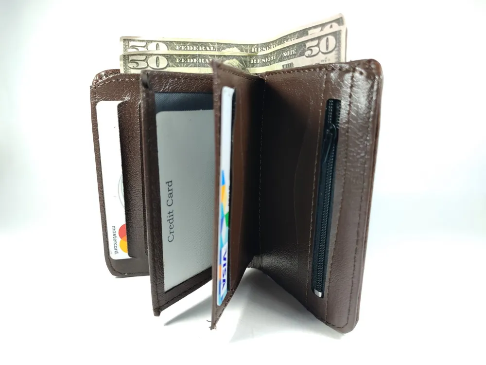 Hedi̇ye Kutulu Şık Deri̇ Cüzdan Kartlık Ve Kağıt Para Bölmeli̇ küçük resim 3