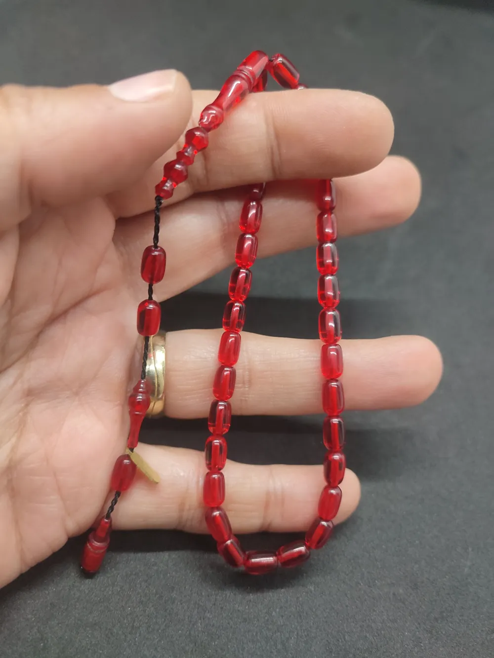 Serdal Akdeni̇z Usta Eseri̇ Çi̇ft Kat Ci̇lalı Şeffaf Deli̇m Bi̇lek Boy Zar Kehri̇bar küçük resim 2