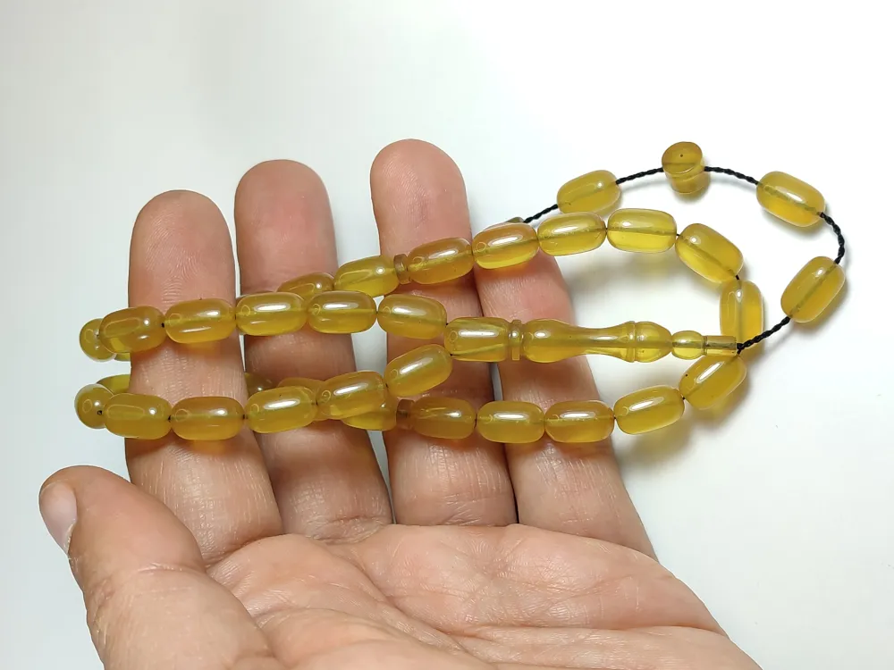 Mehmet Sancaktar Usta İşi̇ İmzalı Mühürlü Sıkma Kehri̇bar küçük resim 5