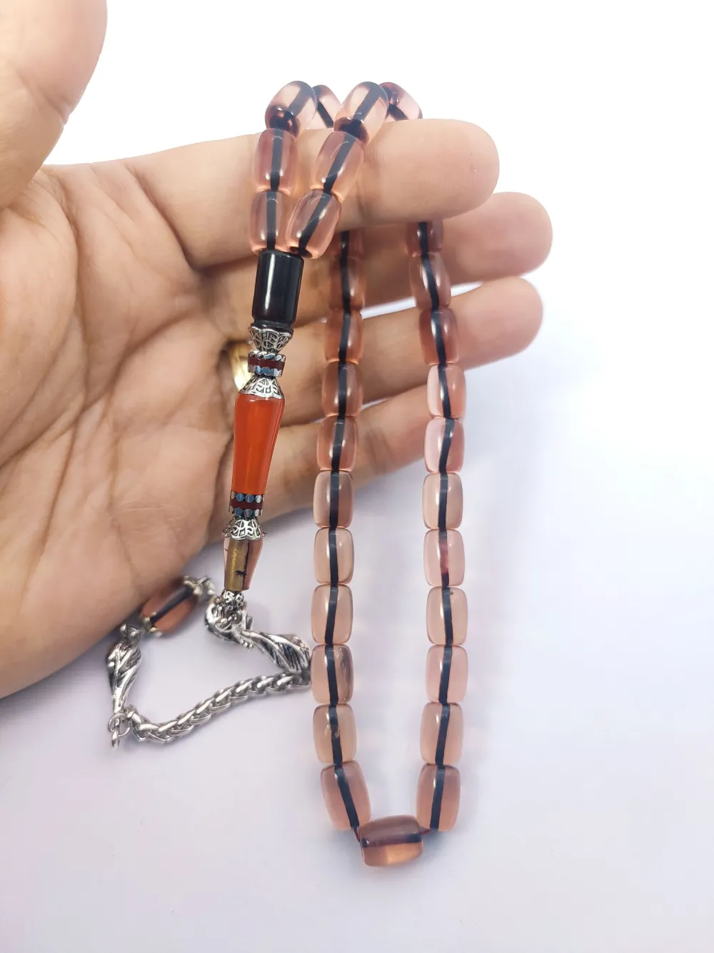 925 Ayar Gümüş Nakkaş Çi̇ft Kat Torna Çi̇ft Ci̇lalı Necef küçük resim 5