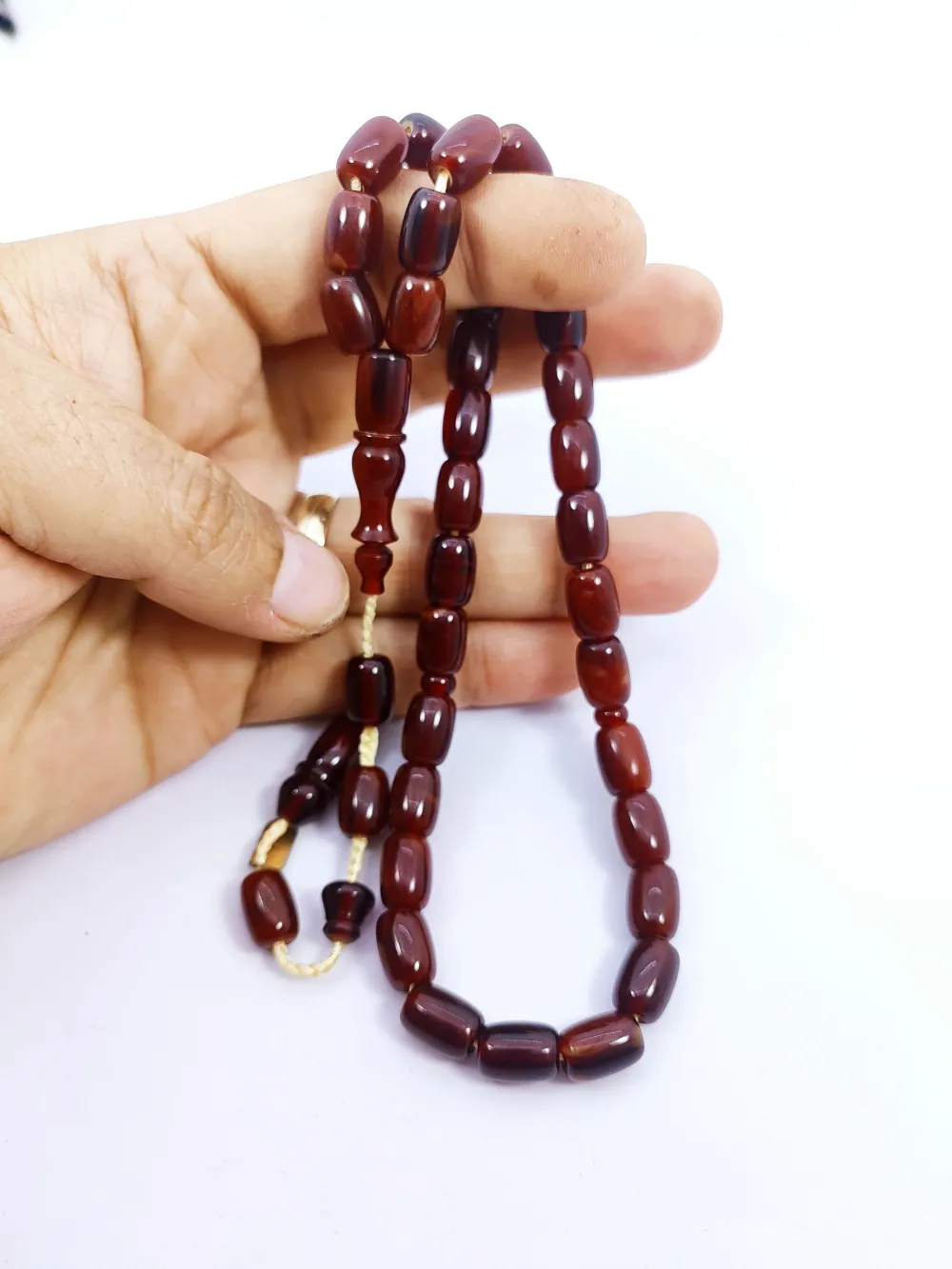 İsa Balkaya Eseri̇ Koni̇k Deli̇m(Eski̇ Usul) 12 Kat İpe Di̇zi̇li̇ Eski̇ Sıkma Kehri̇bar küçük resim 5