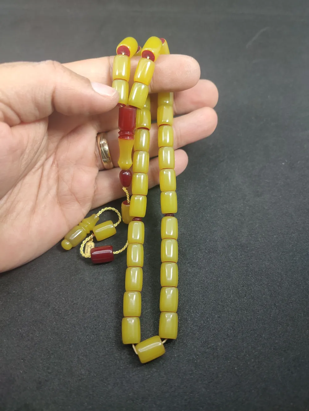 Ayhan Turan Usta Eseri̇ Teker Malzemeden Yapılma Traşlı Sıkma Kehri̇bar küçük resim 5