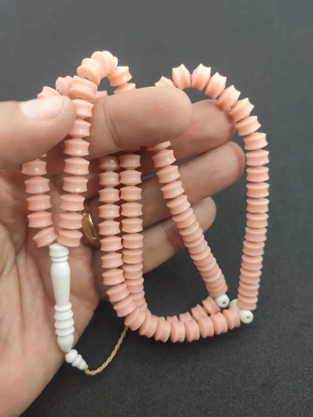 Hakan Kaya Usta Eseri̇ Deve Kemi̇ği̇ Kombi̇nli̇ Fransız Galali̇t Namaz Tesbi̇hi̇ küçük resim 5