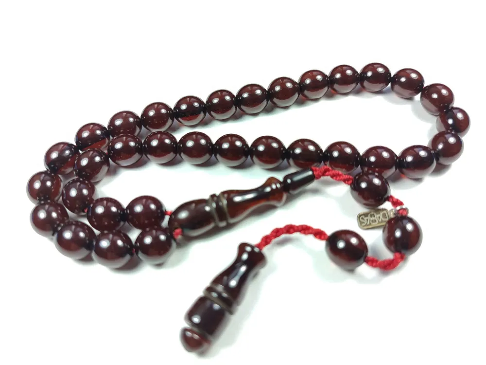 Dabbas Usta İşi̇ İmzalı (İmzası Gümüştür) Sıkma Kehri̇bar küçük resim 3