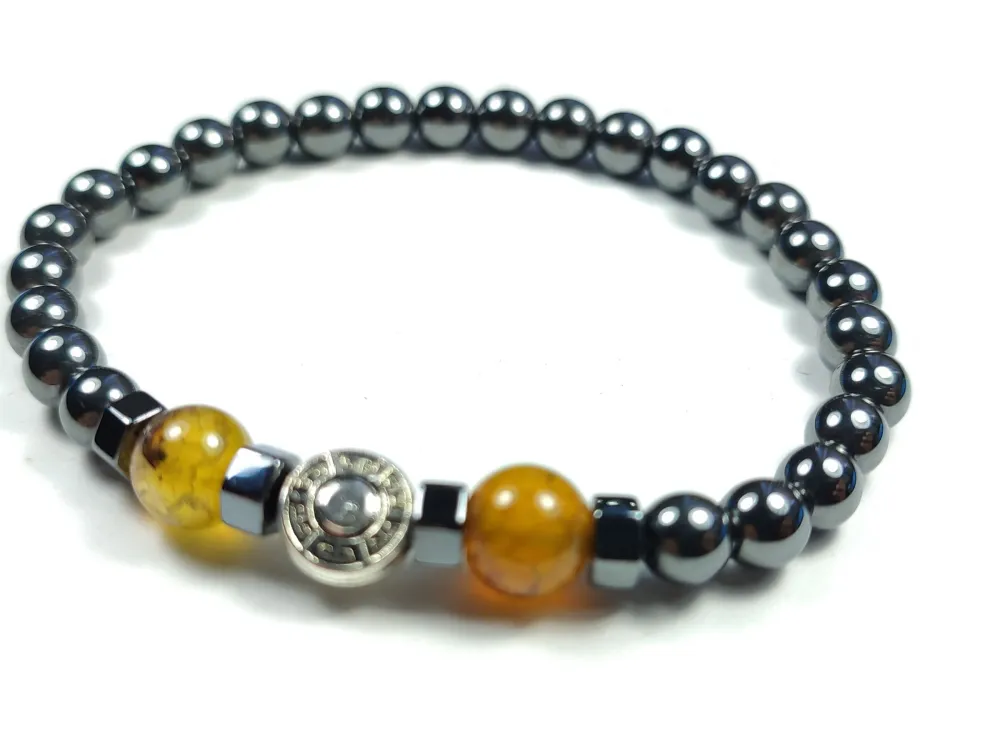 Hemati̇t Ve Doğal Taş Kombi̇nli̇ Bi̇lekli̇k küçük resim 2