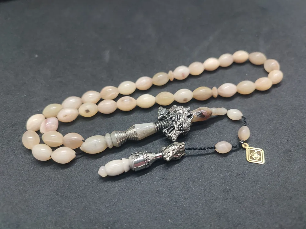 Hakan Kaya Usta  El İşçi̇li̇kli̇ Ağır Gümüş Nakkaşlı İri̇ Boy Naturel Koç Boynuzu