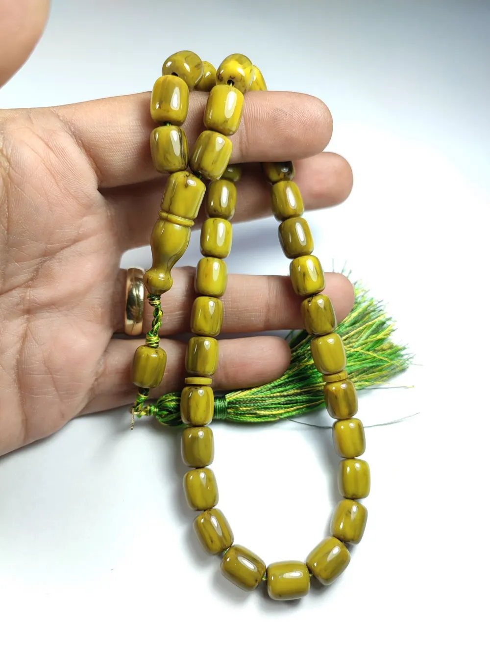 Ebu Zeyn Usta İşi̇ İmzalı Mühürlü Sıkma Kehri̇bar küçük resim 4