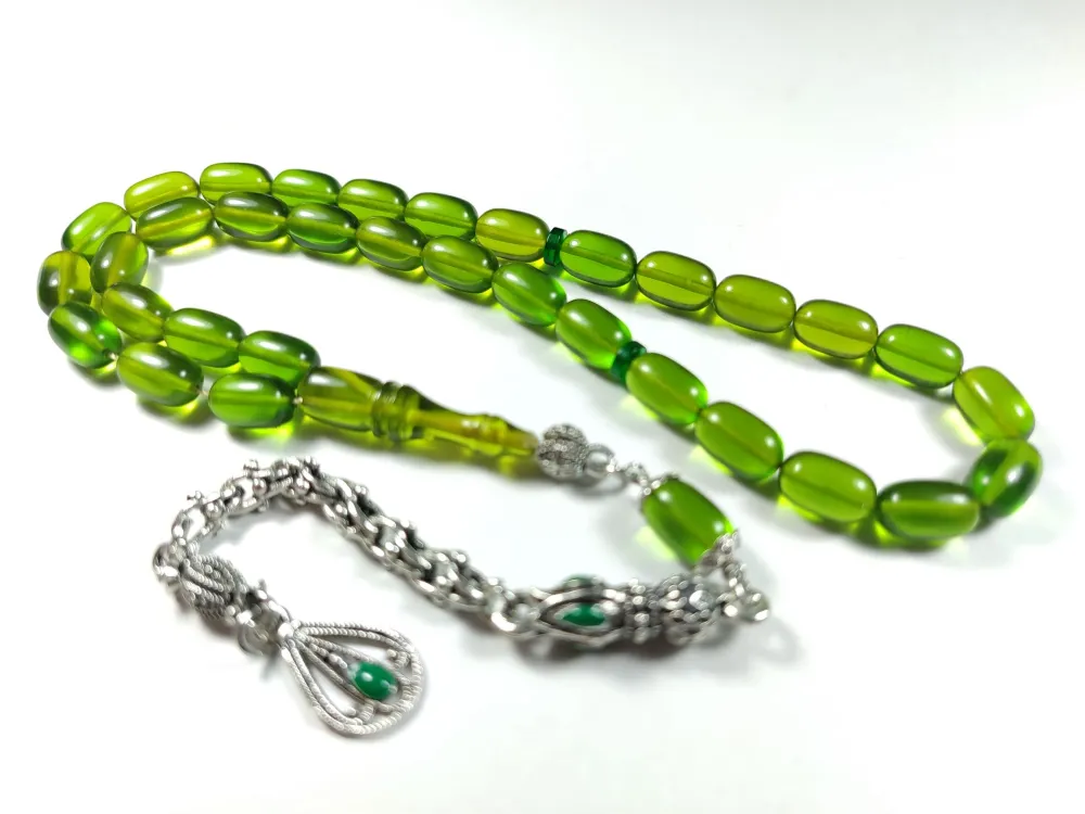 Alman Gümüş Kaplama Püskül Kombi̇nli̇ Ateş-İ Kehri̇bar küçük resim 2