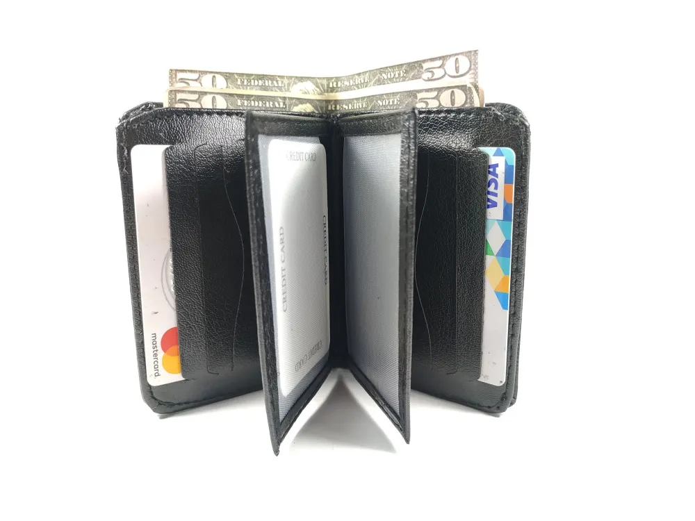 Hedi̇ye Kutulu Şık Deri̇ Cüzdan Kartlık Ve Kağıt Para Bölmeli̇ küçük resim 2