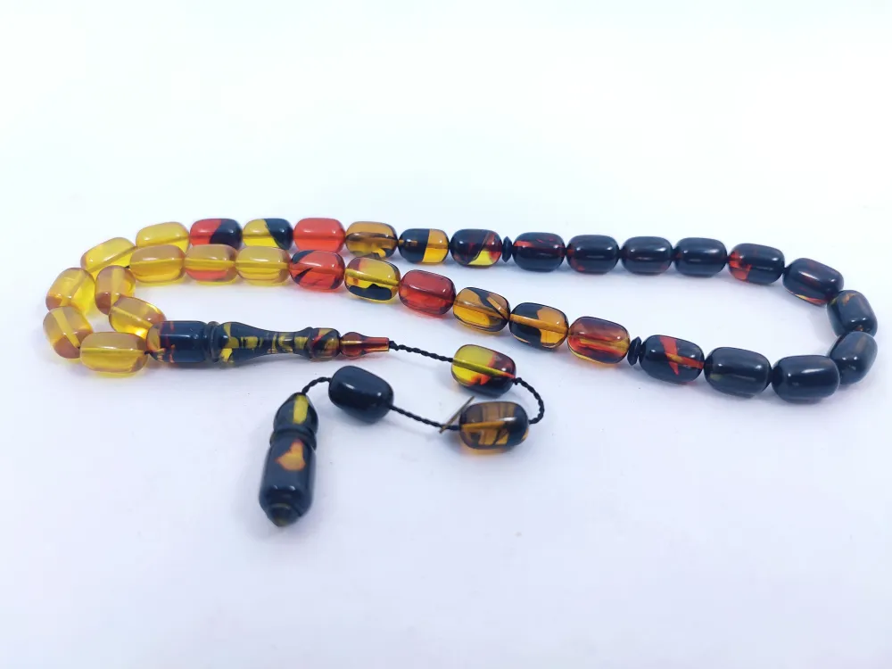 Uğur Şener Usta Eseri̇ 0.6 Şeffaf Deli̇m Çi̇ft Kat Ci̇lalı Ateş-İ Kehri̇bar küçük resim 2