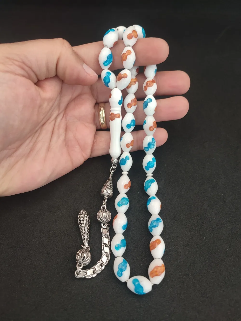 Mi̇ne Ve Kehri̇bar İşlemeli̇ İri̇ Boy Deve Kemi̇ği̇ küçük resim 5