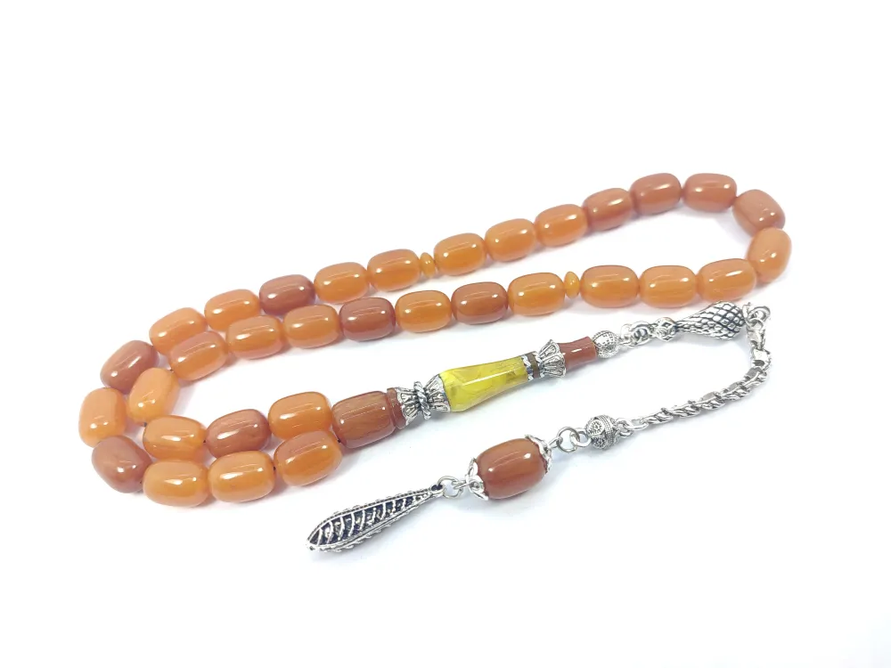 Şevket Alkan Usta İşi̇ 925 Ayar Gümüş Nakkaş İmame  Sıkma Kehri̇bar küçük resim 2