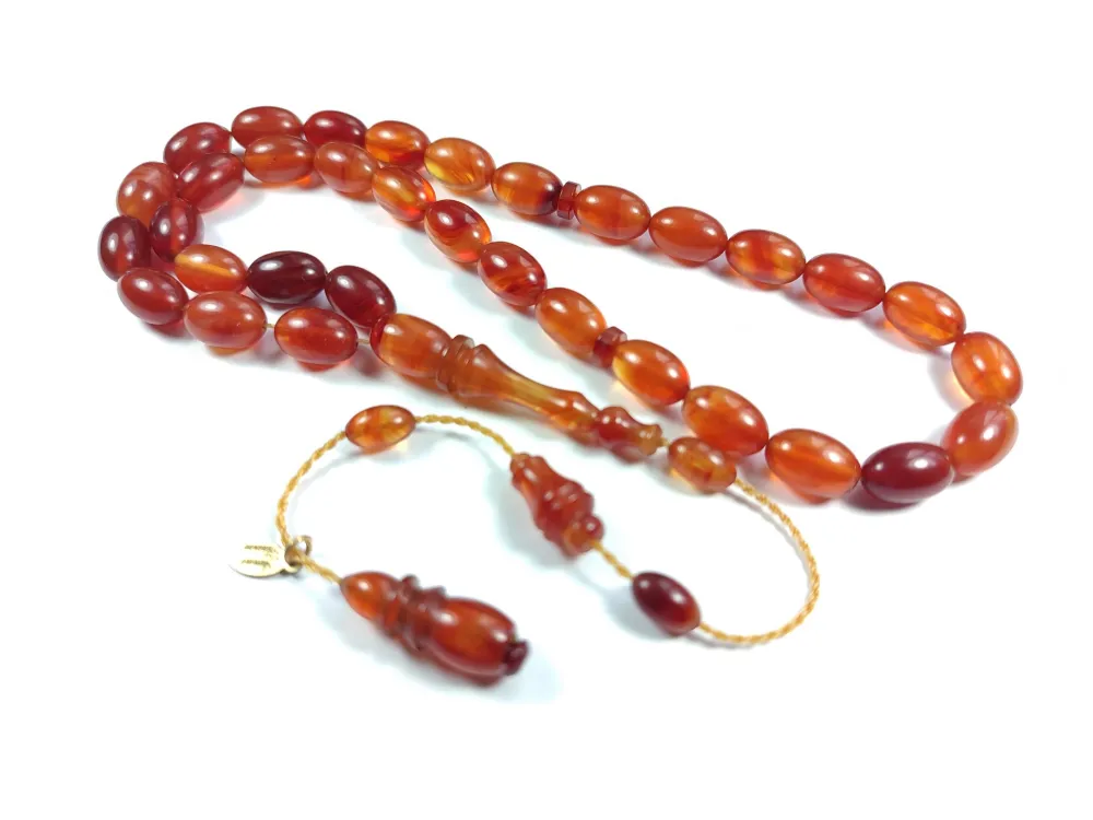 Junai̇d Hasan Usta İşi̇ İmzalı Sıkma Kehri̇bar küçük resim 2