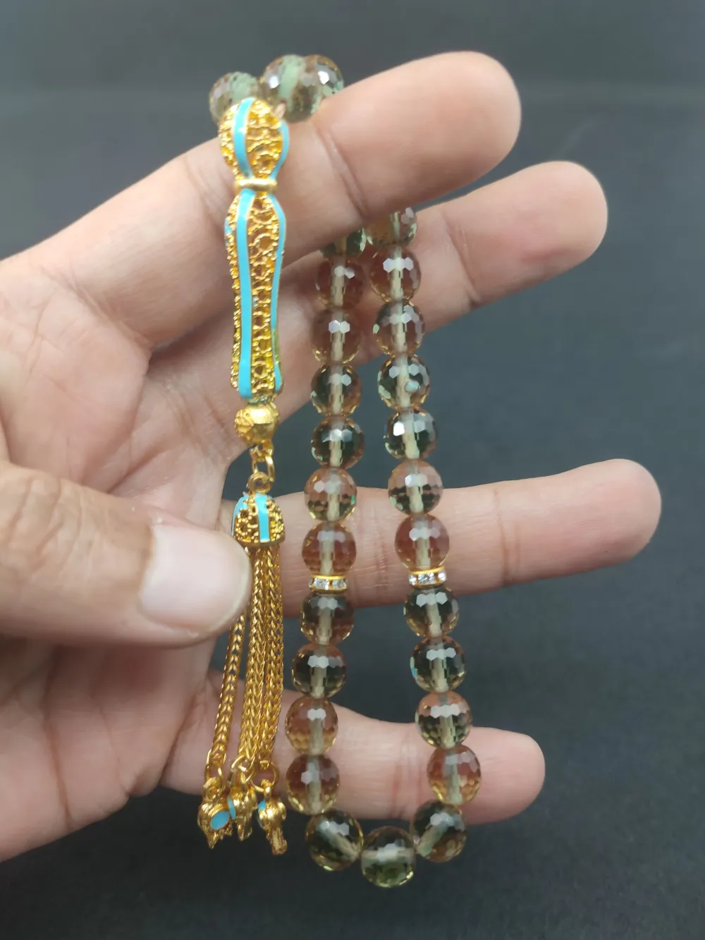 Telkari̇ Püskül Kombi̇nli̇ Işığa Göre 7 Renk Deği̇şti̇ren Doğal Zultani̇t küçük resim 4