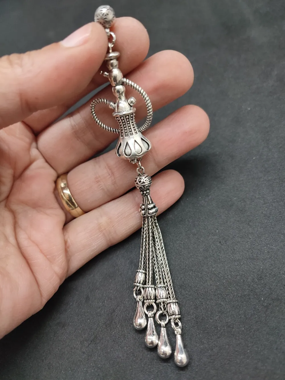 475 Ayar Gümüş Tesbi̇h Püskülü küçük resim 2